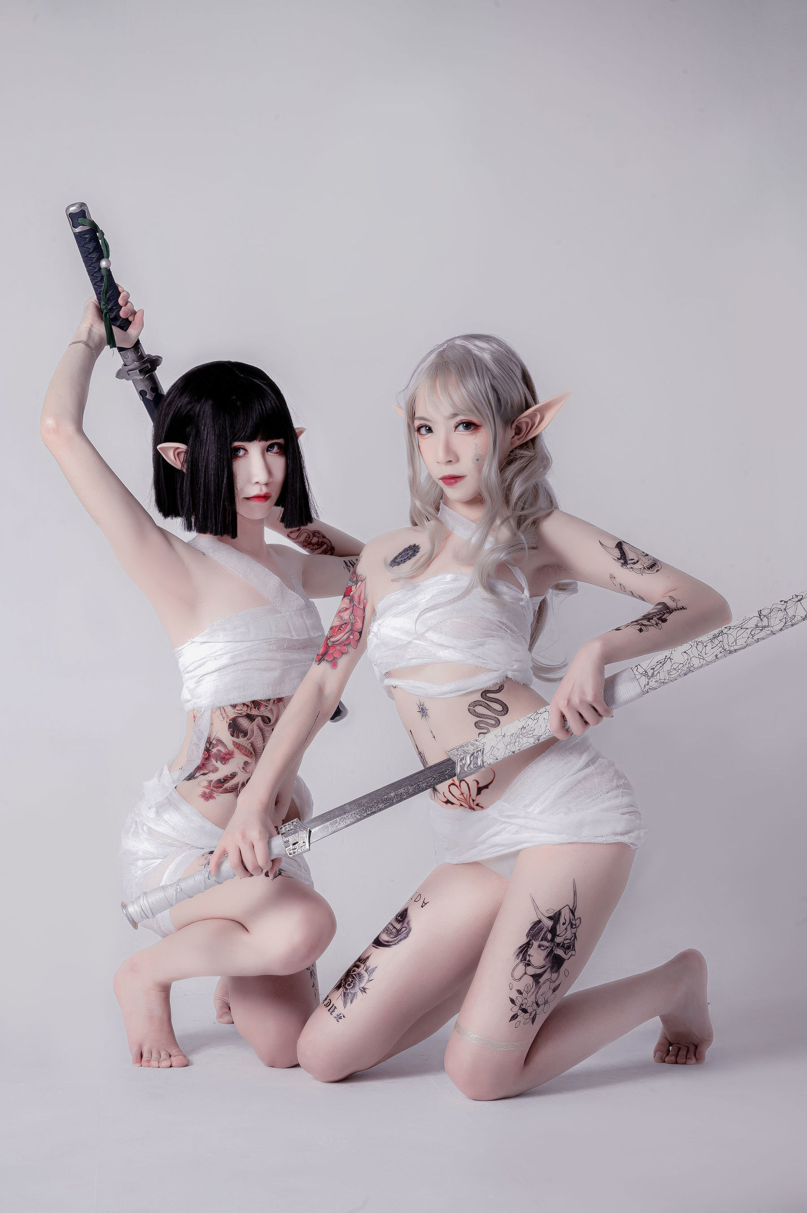 [COS福利]动漫博主阮邑_Fairy绑带和武士插图1